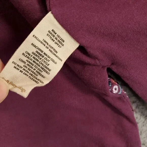 Soft Surroundings Cardigan Jacket Womens Small Purple Blazer Embroidered Flowers - Picture 11 of 13